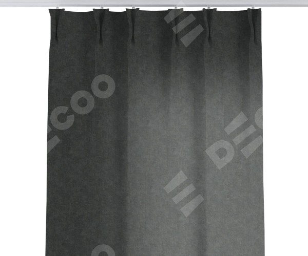 Комплект штор на тесьме «Кустик», вельвет цвет тёмно-серый
