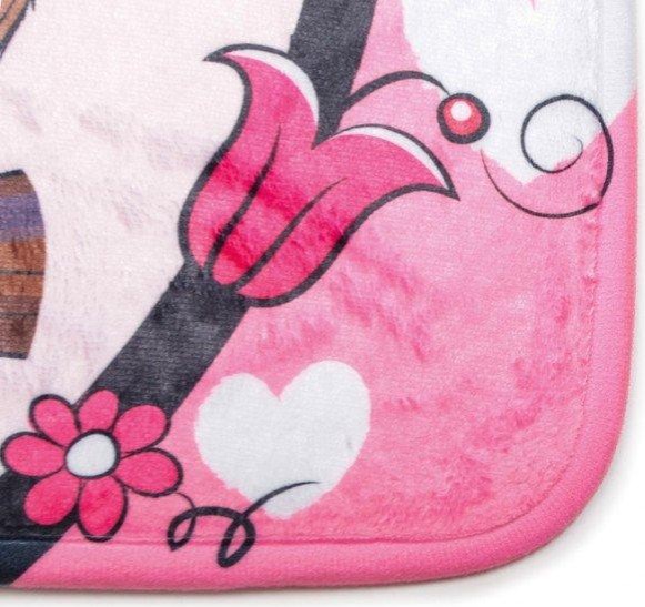 Набор ковриков для ванны и туалета Доляна «Совушки на ветке», 3 шт: 38×45, 40×43, 43×73 см, цвет розовый