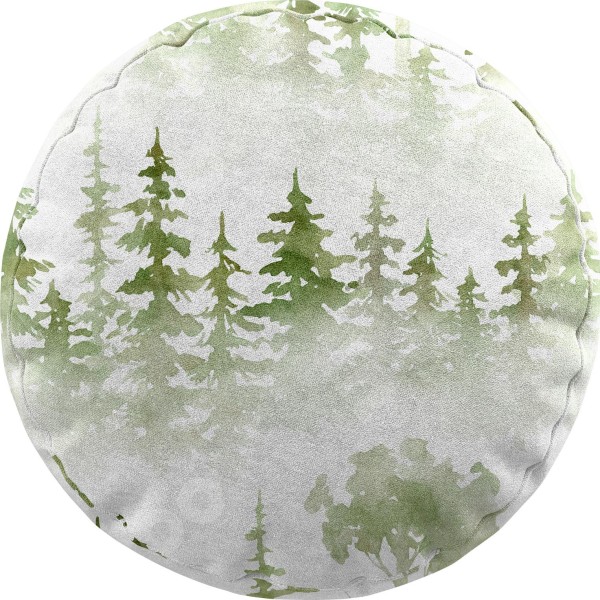 Подушка круглая Cortin «Туманный лес»