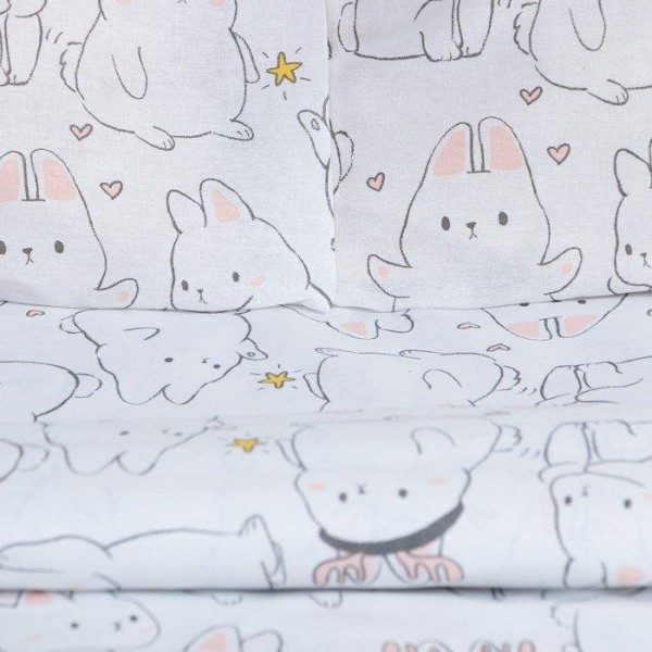 Постельное бельё Этель Евро Cute rabbits 200х217 см, 220х240 см, 70х70 см - 2 шт