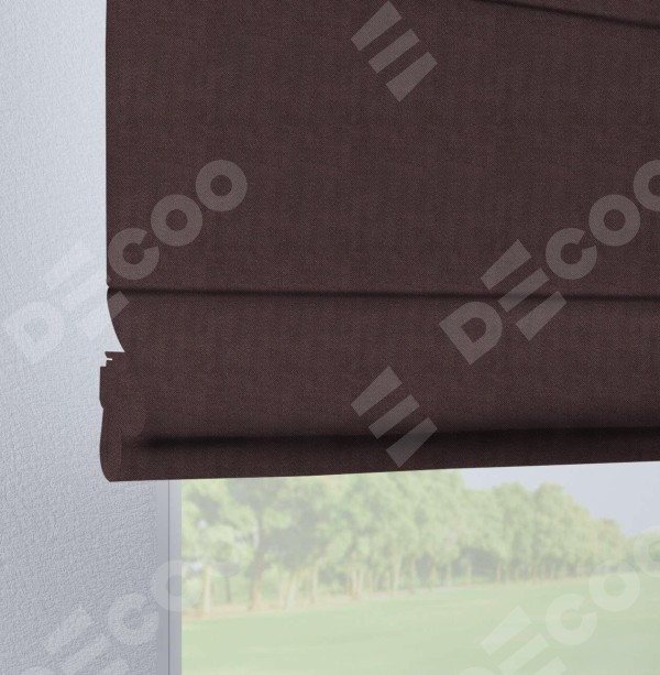 Римская штора на петлях «Кортин», ткань cotton блэкаут лиловый