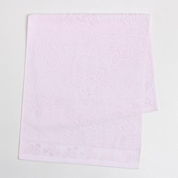 Полотенце махровое Этель "Цветочные мотивы" цв.розовый, 34*72 см, 350 гр/м2, 100% хлопок