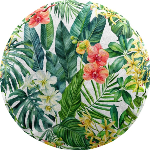 Подушка круглая Cortin «Орхидеи в тропиках»
