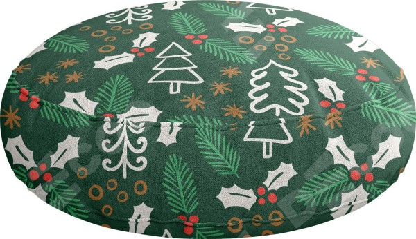 Подушка круглая Cortin «Рождественский узор»