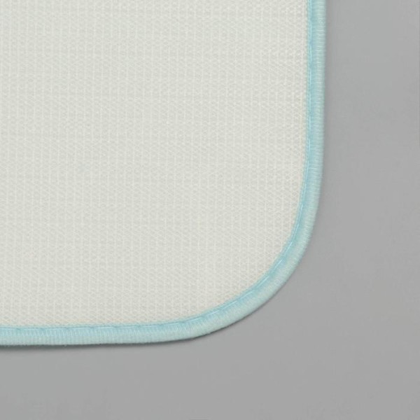 Набор ковриков для ванны и туалета Доляна «Галька, ракушки», 2 шт: 40×50, 50×80 см, цвет бирюзовый