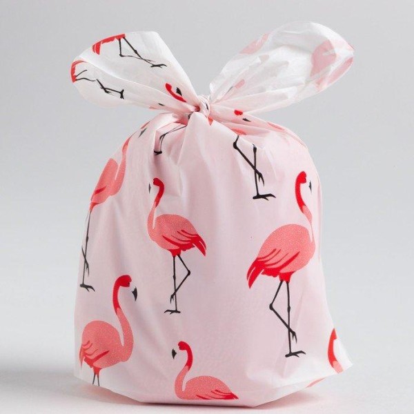 Полотенце в мешочке Экономь и Я "Фламинго" 30*60 см, 100% хлопок, 320 гр/м2