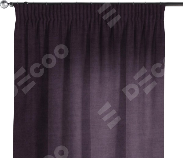 Комплект штор вельвет тёмно-фиолетовый, на тесьме «Карандаш»