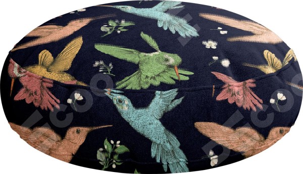 Подушка круглая Cortin «Птицы и цветы»