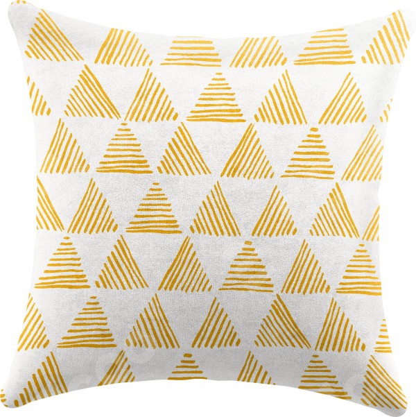 Подушка квадратная Cortin «Желтые треугольники»