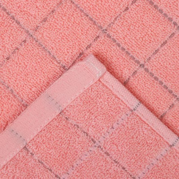 Полотенце махровое Этель «Клетка» цв.розовый, 34*70 см, 350 гр/м2, 100% хлопок