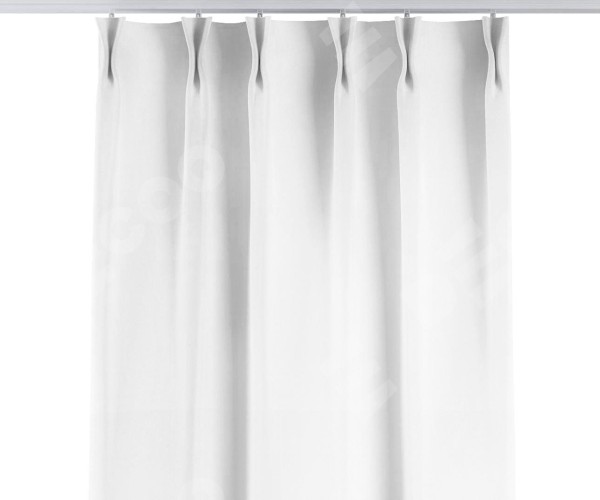 Комплект штор 2 шт, вельвет белый, высота 100-300 см