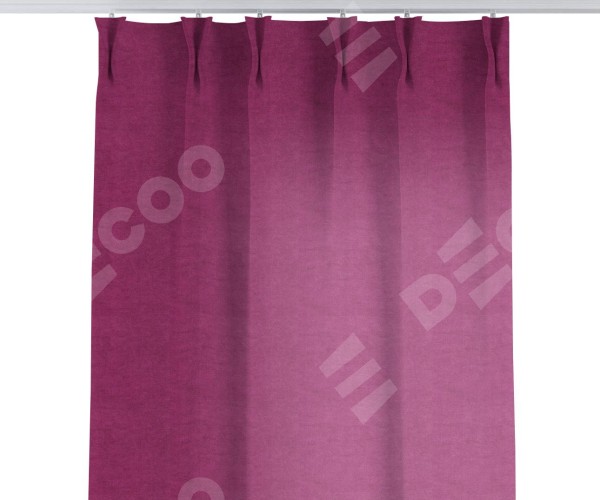 Комплект штор на тесьме «Кустик», вельвет фиолетовый