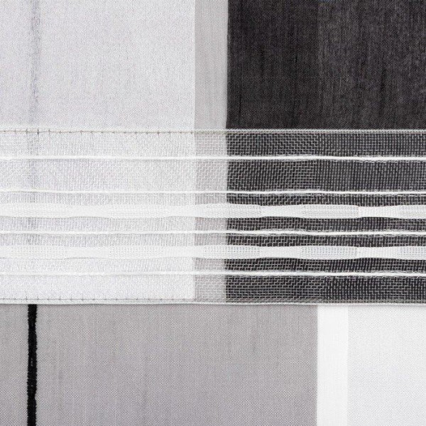 Тюль Этель "Гамма" серый 190*270 см, (вертикальная полоса) б/утяжелителя, 100% п/э