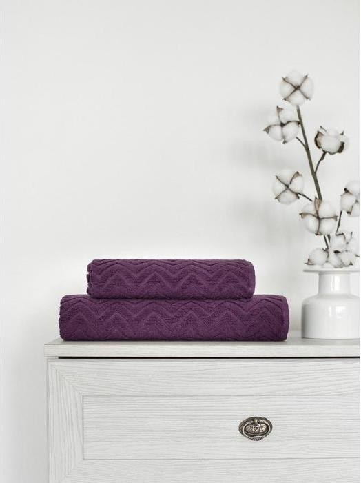 Полотенце махровое Zigzag, размер 50x90 см, цвет фиолетовый