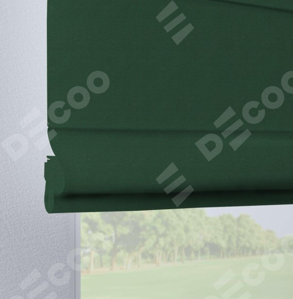 Римская штора на петлях «Кортин», ткань лён димаут, тёмно-зеленый