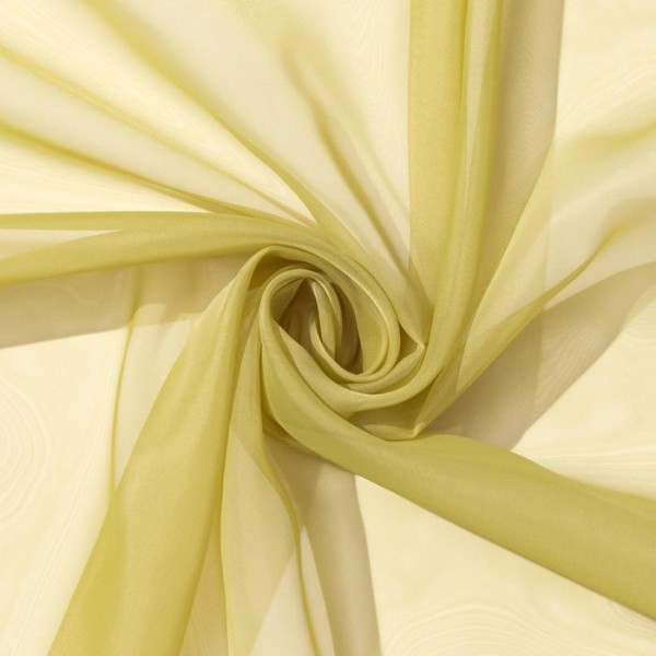 Тюль «Этель» 140×300 см, цвет оливковый, вуаль, 100% п/э