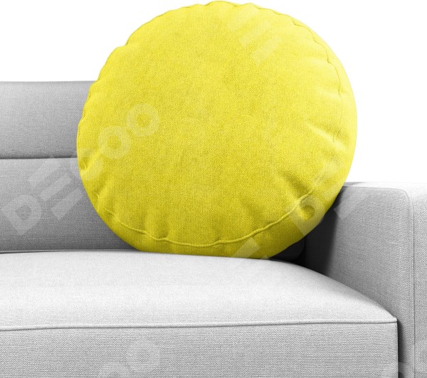 Подушка круглая Cortin вельвет светло-желтый