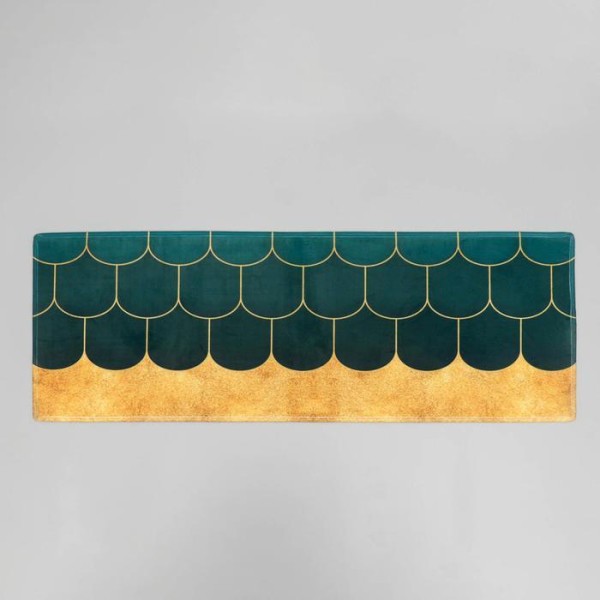 Коврик Доляна «Дели», 45×120 см, цвет зелёный