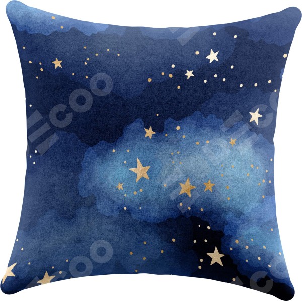 Подушка квадратная Cortin «Золотые звёзды»