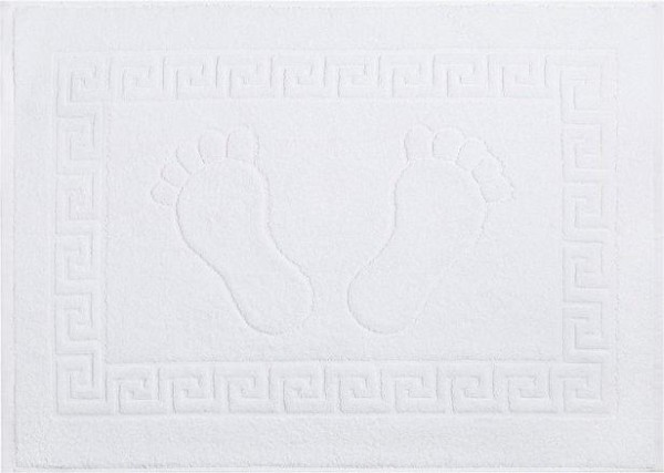 Полотенце махровое для ног, размер 50х70 см, белый, хлопок 100%
