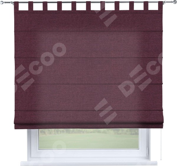 Римская штора на петлях «Кортин», ткань лён фиолетовый