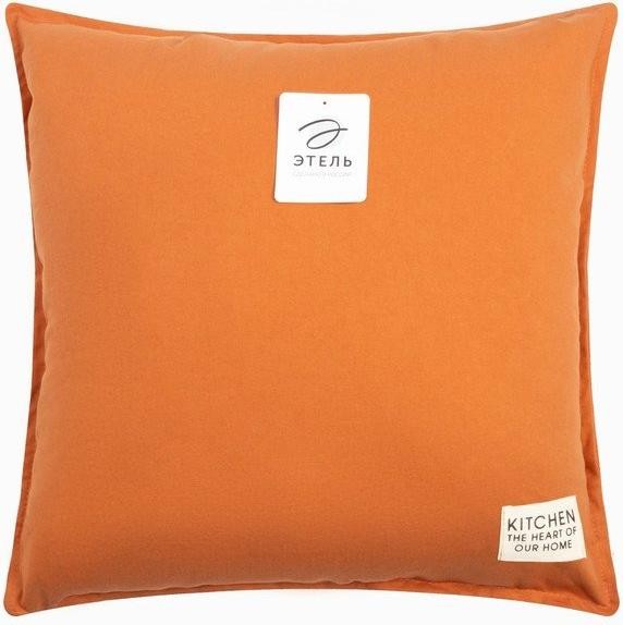 Подушка декоративная Этель, 45х45+1 см, орнажевый, 100% хлопок