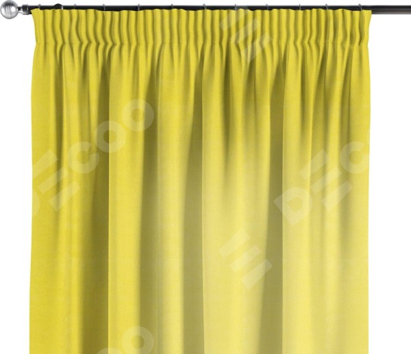 Комплект штор на тесьме «Карандаш», вельвет светло-желтый