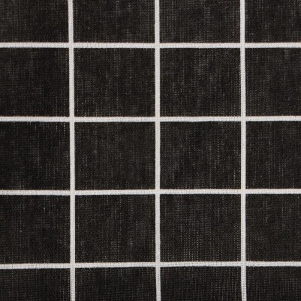 Скатерть Доляна "Клетка"цв.черный 145х145±3см,100%пэ, рогожка 130 гр/м