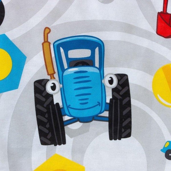 Постельное бельё Синий трактор «Механика» 112х147 см, 60х120+20 см, 40х60 см, 100% хлопок, бязь 125 г/м2