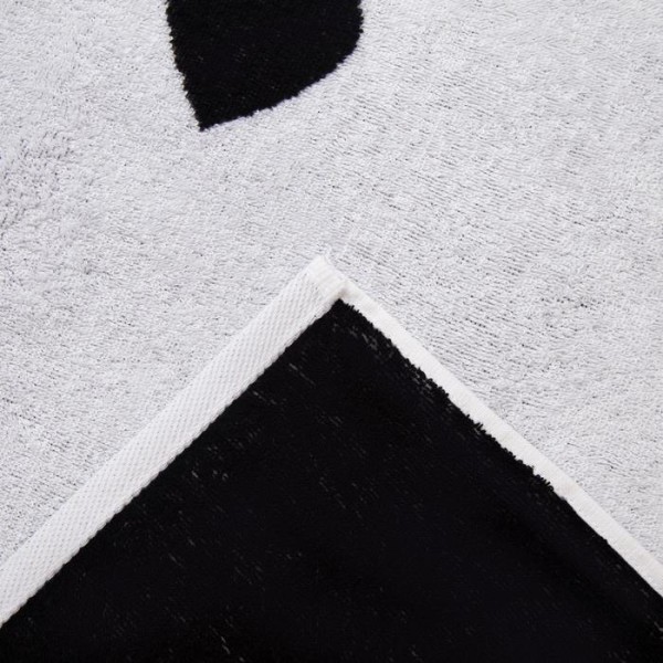 Полотенце махровое Этель ЧБ «Сердечки черные», пестроткань, 70х130 см