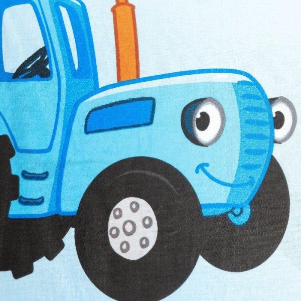 Постельное бельё детское Синий трактор «Трактор и животные» 110х150, 112х147, 40х60см-1шт, поплин 105г/м