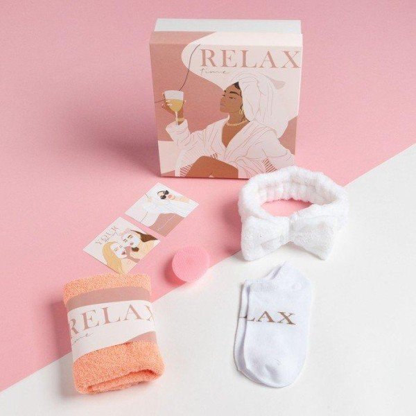 Набор подарочный Этель Relax полотенце и аксс (4 предмета)