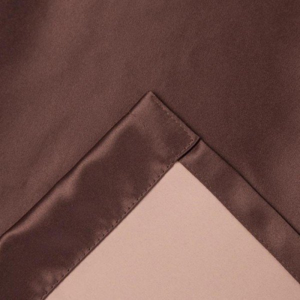 Штора портьерная «Этель» 130×300 см, двусторонний блэкаут, цвет Шоколад, пл. 240 г/м², 100% п/э