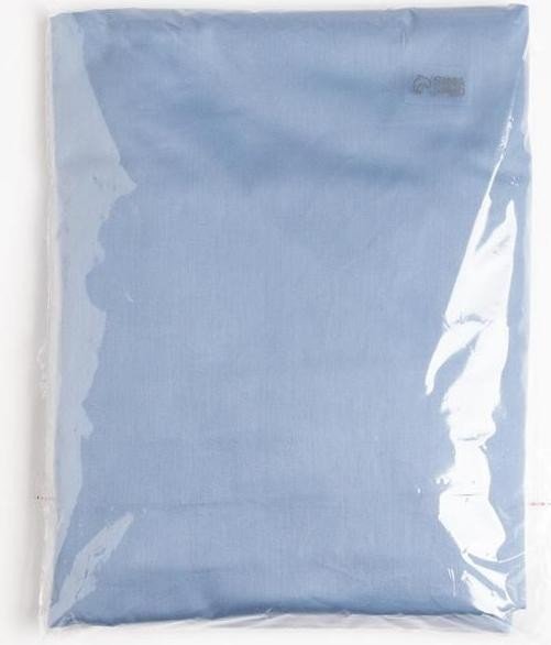 Простыня на резинке Этель 140*200*25 см, цв. синий, 100% хлопок, мако-сатин, 128 г/м²