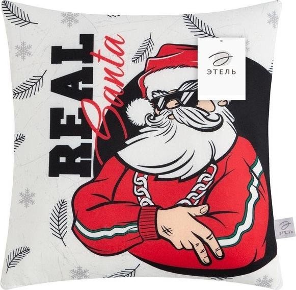 Подушка-плед Этель Real Santa, подушка 40*40±3 см, плед 100*150 см 100%п/э, 280 г/м2
