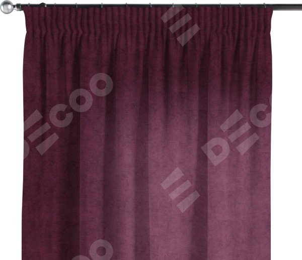 Комплект штор канвас фиолетовый, на тесьме «Карандаш»