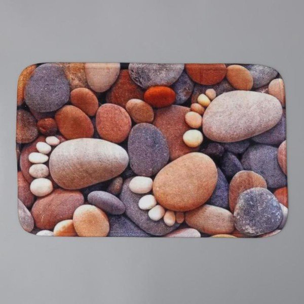 Коврик Доляна «Камни следы», 40×60 см