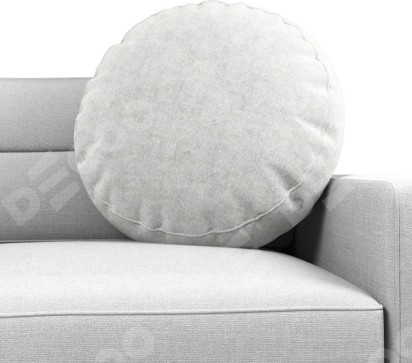 Подушка круглая «Кортин» софт мрамор белый