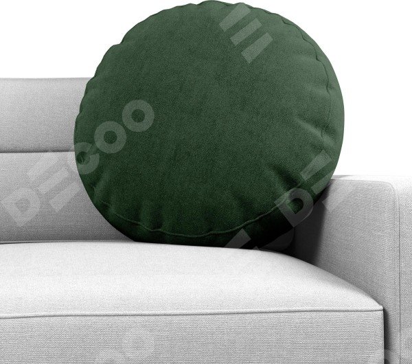 Подушка круглая Cortin лён блэкаут зелёный