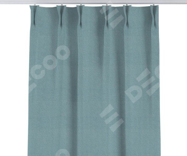 Комплект штор на тесьме «Кустик», ткань блэкаут с блеском синий