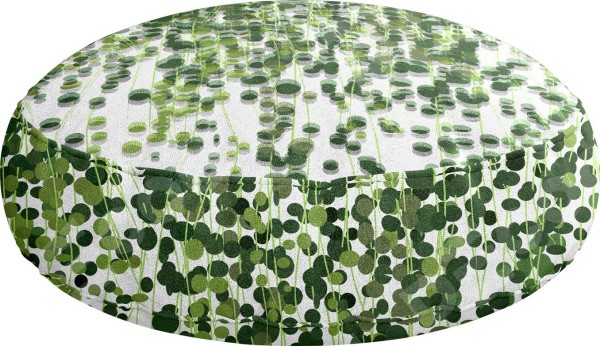 Подушка круглая Cortin «Зелёный занавес»