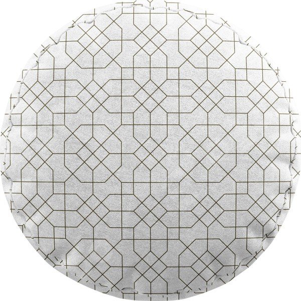 Подушка круглая Cortin «Орнамент из тонких линий»
