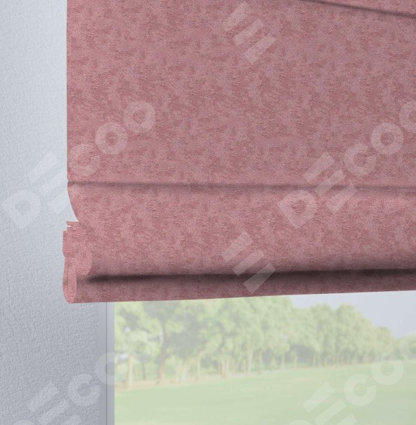 Римская штора «Кортин», софт мрамор розовый, на петлях