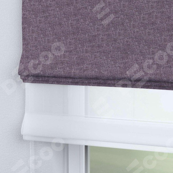Римская штора «Кортин» день-ночь, ткань лён кашемир фиолетовый