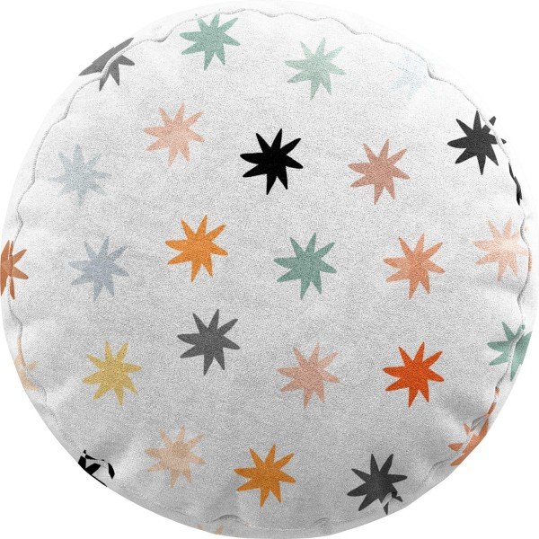 Подушка круглая Cortin «Разноцветные звёзды»