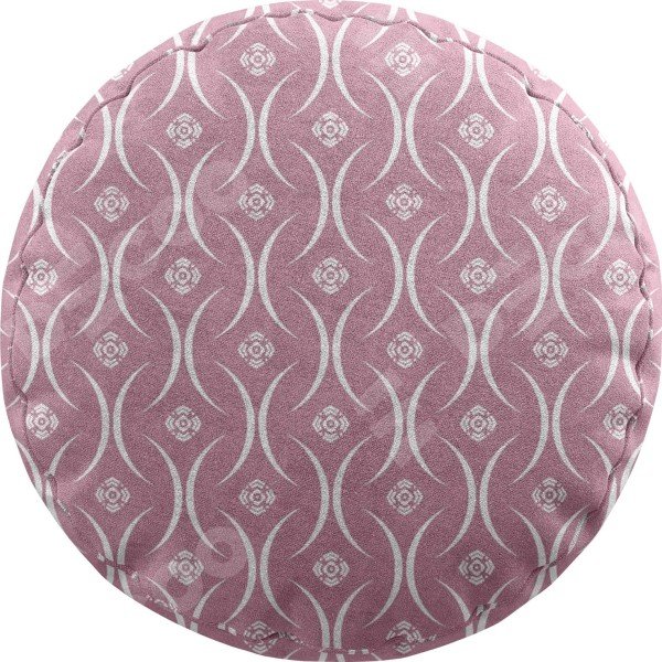 Подушка круглая Cortin «Воздушный узор розовый»