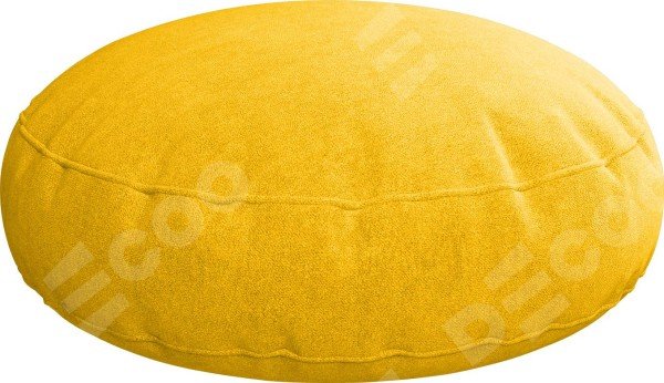 Подушка круглая «Кортин» канвас желтый