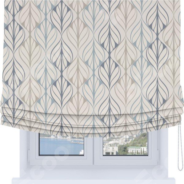 Римская штора Soft с мягкими складками, «Растительный орнамент»