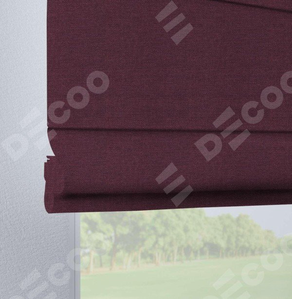 Римская штора на петлях «Кортин», ткань лён фиолетовый
