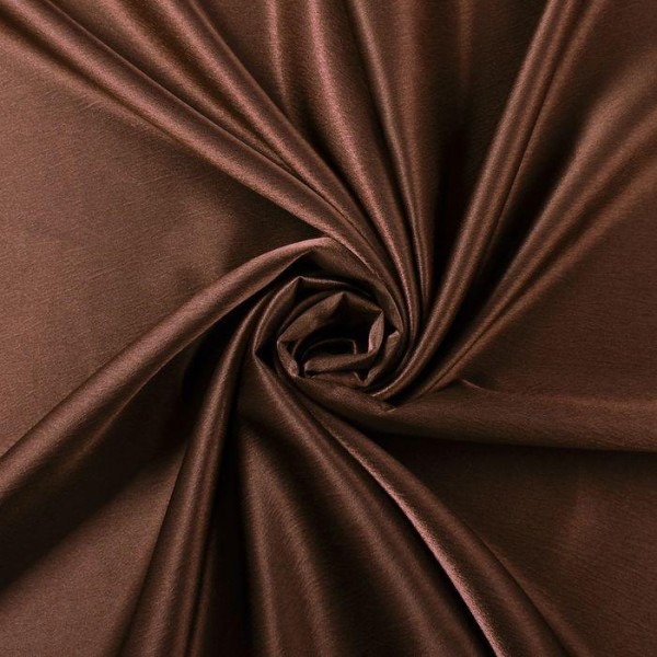 Штора портьерная "Этель" ширина 135 см, высота 250 см, цвет шоколадный, глянцевая